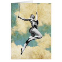 Fly High - Vintage Trapeze Greeting Cards