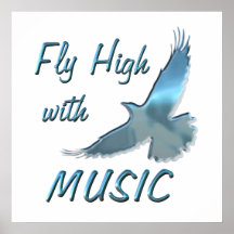 Fly High with Music Poster