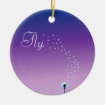 Fly little dandelion seed - Purple Christmas Ornaments