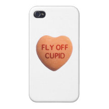 Fly Off Cupid Orange Candy Heart iPhone 4 Covers