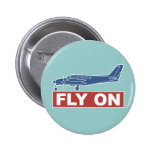 Fly On - Airplane Pinback Buttons