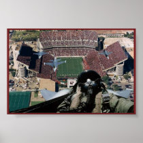 Fly over at Kyle Field Poster