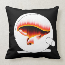 Fly Reel Salmon Fly Throw Pillows