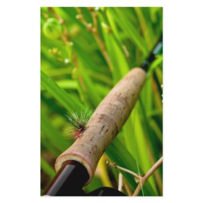 Fly Rod with Fly on Handle Customized Stationery by HaslamPhoto