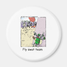 Fly Swat Team Funny Police Gifts & Collectibles Refrigerator Magnets