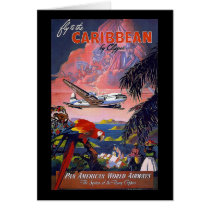 Fly To The Caribbean Pan American World Airways Greeting Card