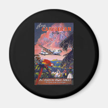 Fly To The Caribbean Pan American World Airways Fridge Magnets