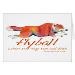 Flyball real dogs greeting cards