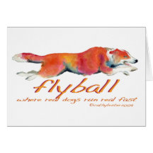 Flyball real dogs greeting cards