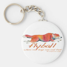 Flyball real dogs key chain