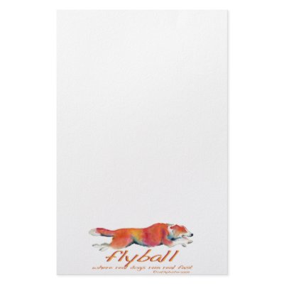 Flyball real dogs stationery paper by cathylester