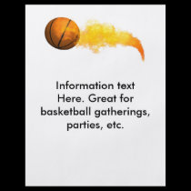 Flyer Basketball, for parties, gatherings, etc. flyers