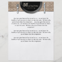 Flyer Catering Cutlery Beige Damask