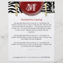 Flyer Catering Cutlery Zebra Red