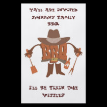 Flyer Invitation for Hillybilly BBQ flyers