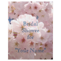 Flyer paper Pink Blossoms Bridal Shower for Name