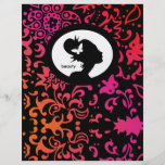Flyer Salon Butterfly Woman Silhouette Colourful