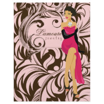 Flyer Salon Diamond Jewellery Woman Pink Brown