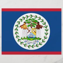 Flyer with Flag of Belize