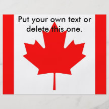 Flyer with Flag of Canada