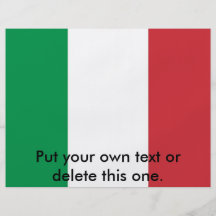 Flyer with Flag of  Italy