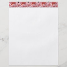 Flyers custom Pink Rose Flower Border Holidays