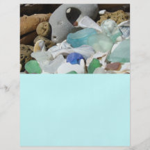 Flyers paper Themed Beach Seaglass Shells Fossils