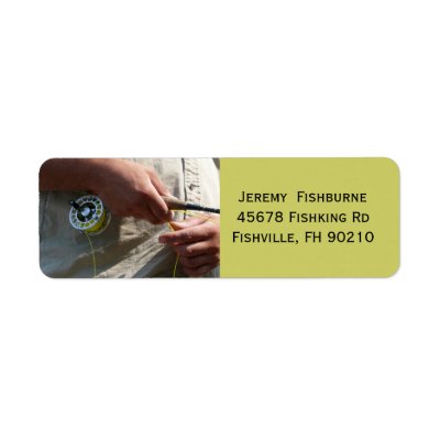 Flyfisherman's Rod and Reel Custom Return Address Labels by RedneckHillbillies