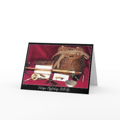 Flyfishing Still-life 04 Card by saddogshirts