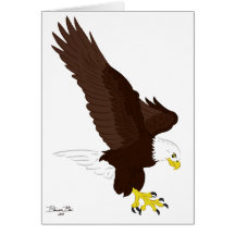 Flying Bald Eagle Greeting Card