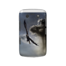 Flying Bald Eagle Skies Clouds Blackberry Case