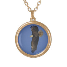 Flying Bald Eagle Wildlife-supporter Art Necklace