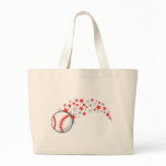 Flying Baseball with Stars Canvas Bags