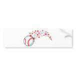 Flying Baseball with Stars bumper stickers