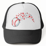 Flying Baseball with Stars Mesh Hat