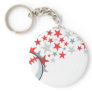 Flying Baseball with Stars Key Chain