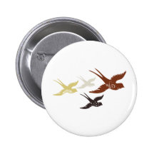 Flying Birds Buttons