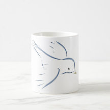 Flying blue bird original drawing mugs