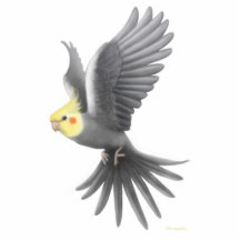 Flying Cockatiel Holiday Ornament Photo Cutout
