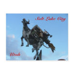 Flying cow postcard
