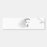 Flying Crows or Face Optical Illusion Bumper Stickers