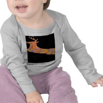 Flying Deer T-shirt by doonagiri