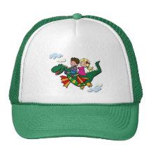 Flying Dino with Kids Mesh Hat