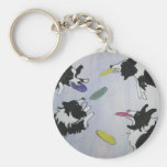 Flying Disc Dogs Keychains