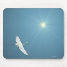 Flying Egret 1 Mousepad