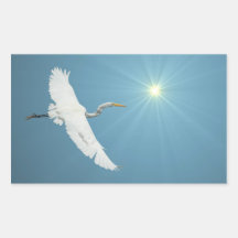 Flying Egret 1 Sticker