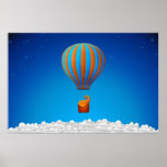 Flying Elephant Poster