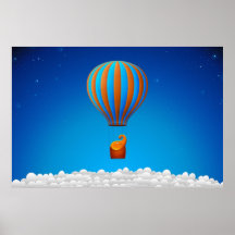 Flying Elephant Poster