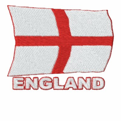 Flying England Flag Embroidered  Tracksuit Jacket by Auslandesign