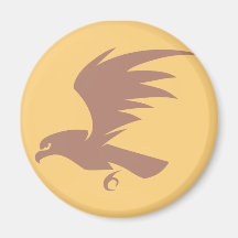 Flying Falcon Bird Icon Magnet